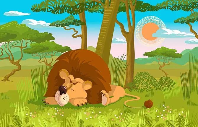 The Lion That Sprang To Life Story In Hindi