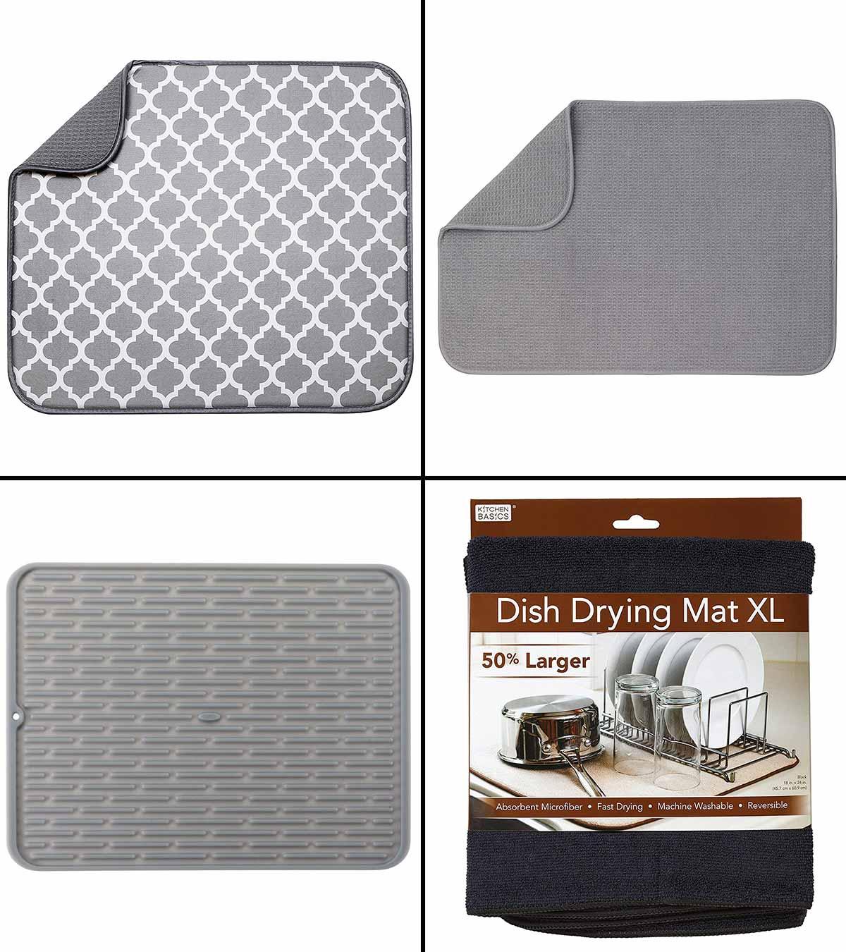 Dish Drying Mat For Kitchen Counter, Absorbent Microfiber Dishes Drainer  Mats, Kitchen Dish Drying Mat, Absorbent Draining Mats, Washable Dish Drain  Pad For Countertop Rack Under Sink, Fast Drying Dish Dry Mat