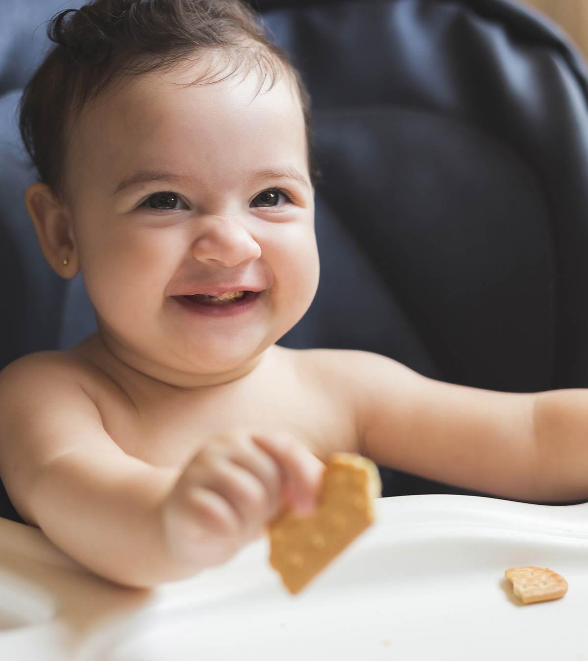 Baby Having Biscuit