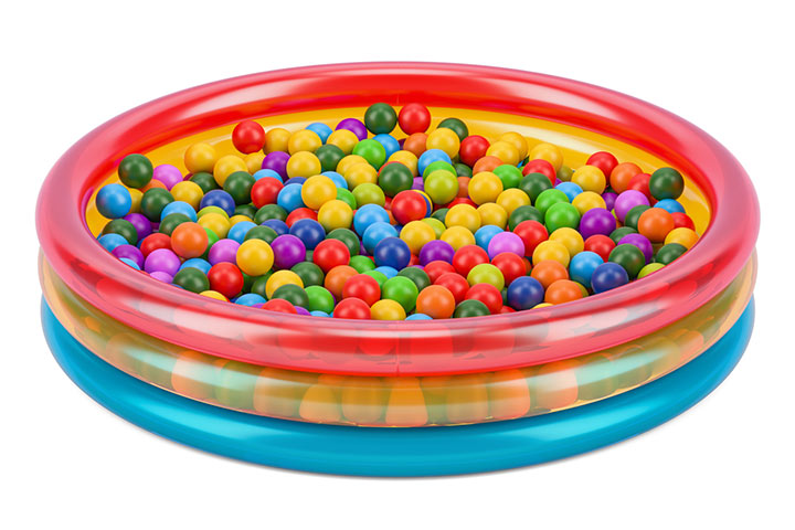 Color ball hunt water activites for toddlers
