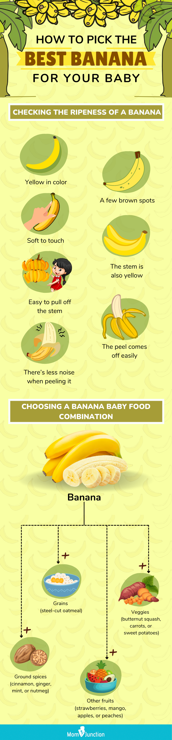 how to pick the best banana for your baby (infographic)