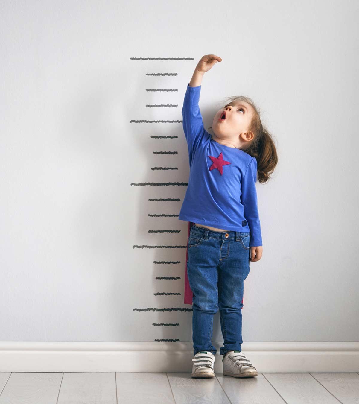 A Toddler Measuring Growth Spurts