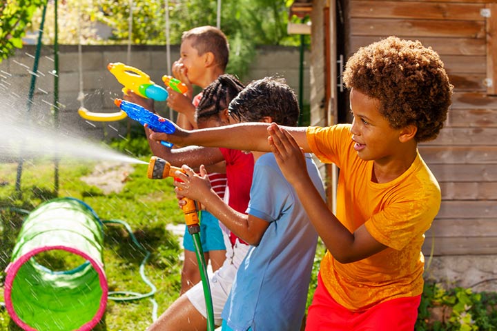 Water gun learning activity water activites for toddlers