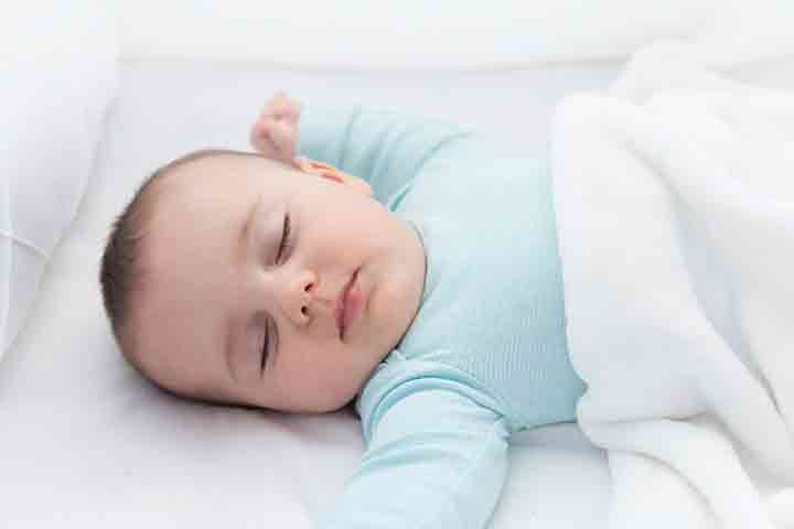 Sleeping on the back helps manage acid reflux in babies.