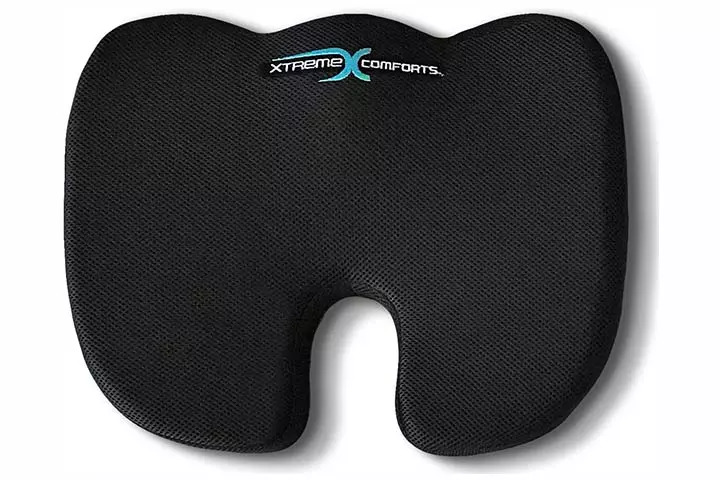 Sleepavo Gel Seat Cushion Memory Foam Chair Pillow with Cooling Gel for Sciatica Coccyx Back & Tailbone Pain Relief - Orthopedic Chair Pad for