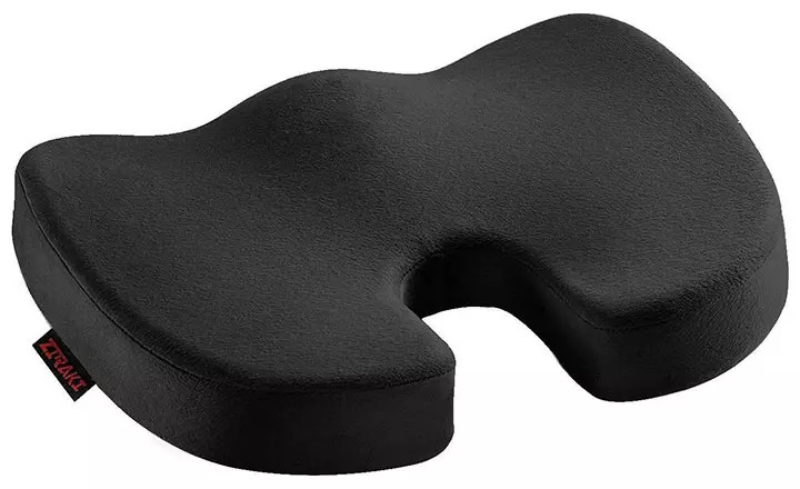 QFC023-BK-CA Dreamer Car Seat Cushion & Seat Cushions for Office Chairs -  U-Shaped Memory Foam Sciatica Pain Relief Office Chair Cushion - No