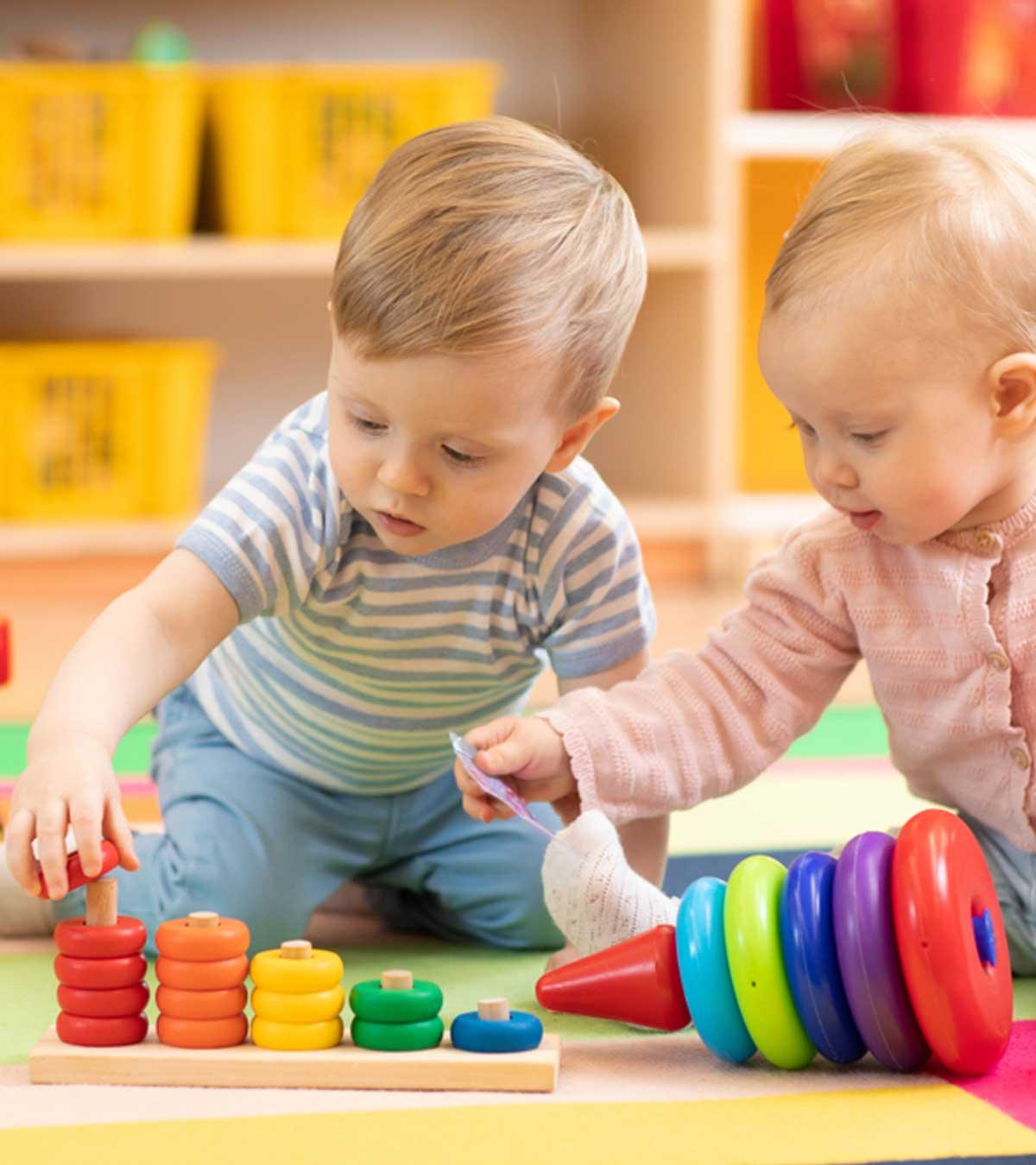 Two kids are playing