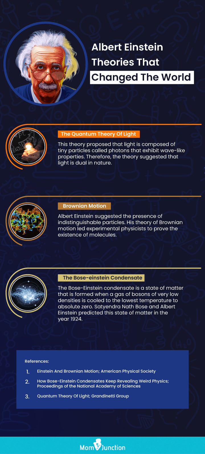 theories of albert einstein (infographic)