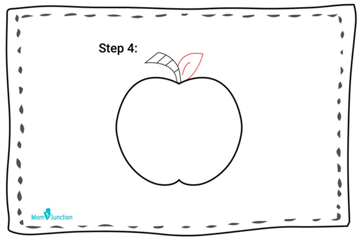 How to Draw an Apple - Easy Drawing Tutorial For Kids