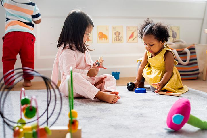 Associate play involves sharing toys