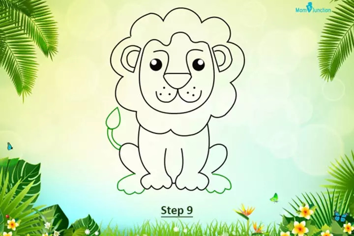 Premium Vector | Lion coloring page for kids-saigonsouth.com.vn