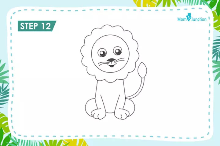 How to draw a lion easy step by step - Easy animals to draw-saigonsouth.com.vn