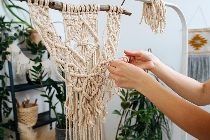 For Kids Home Weaving Loom Kit Hand Knitted Motor Skills Wooden