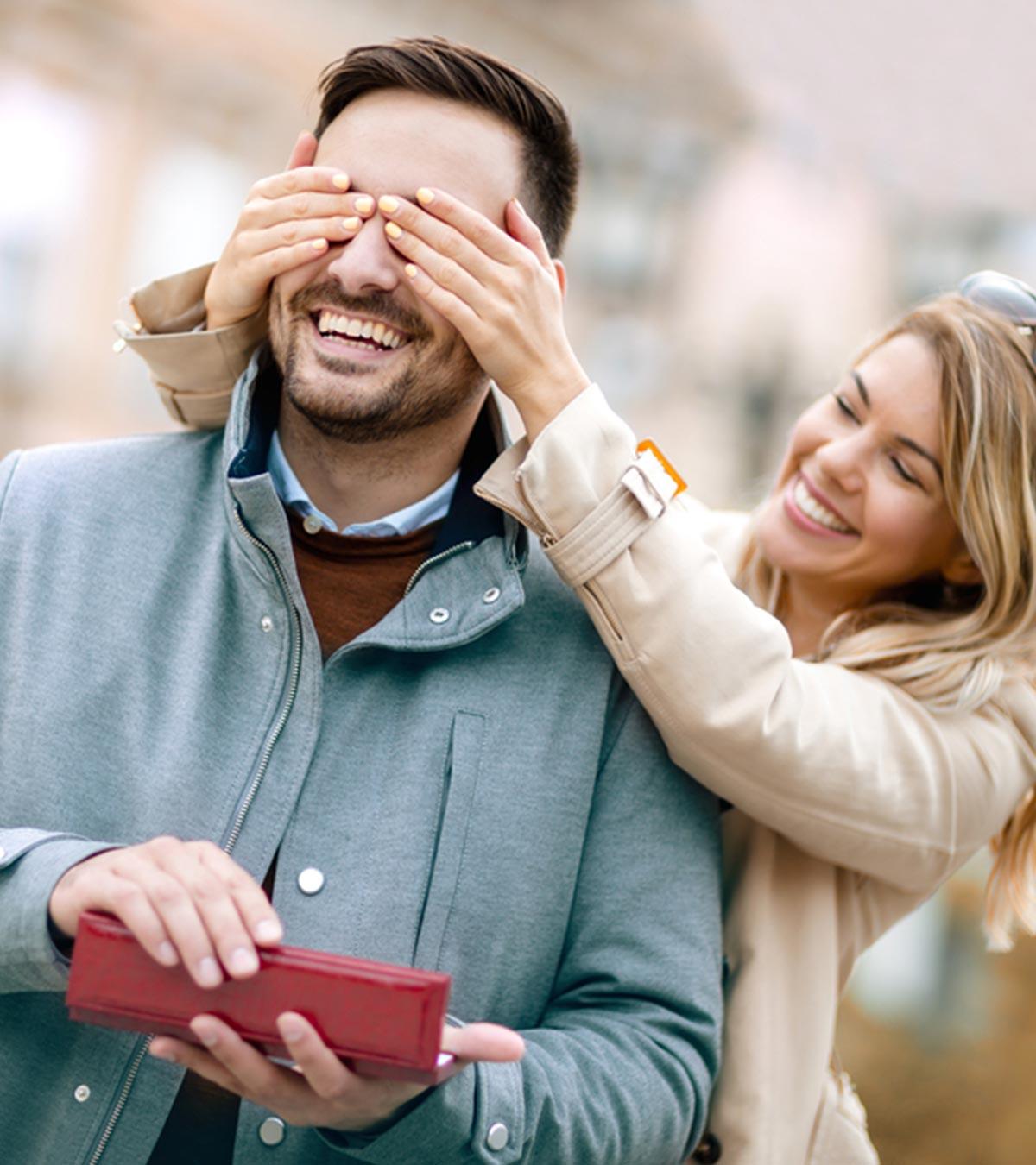 A Woman Suprising Her Man