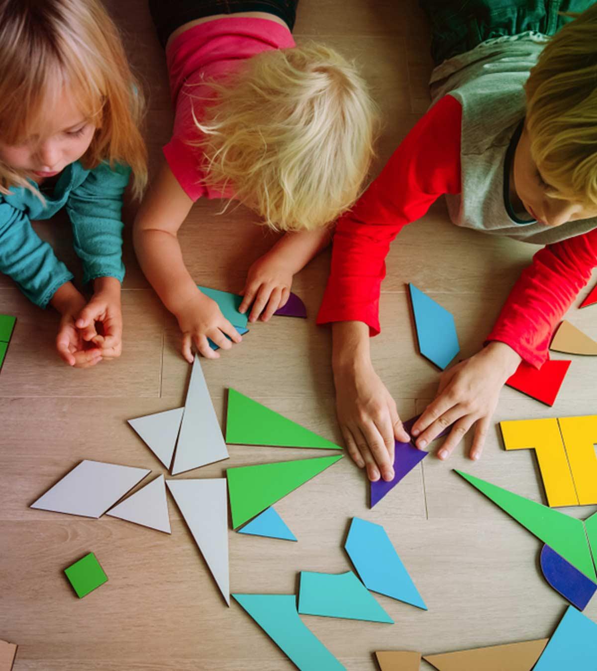 Kids Enjoying Maths Puzzles