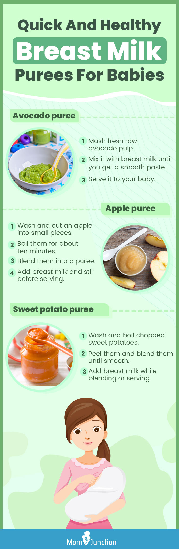 purees with breast milk for babies (infographic)