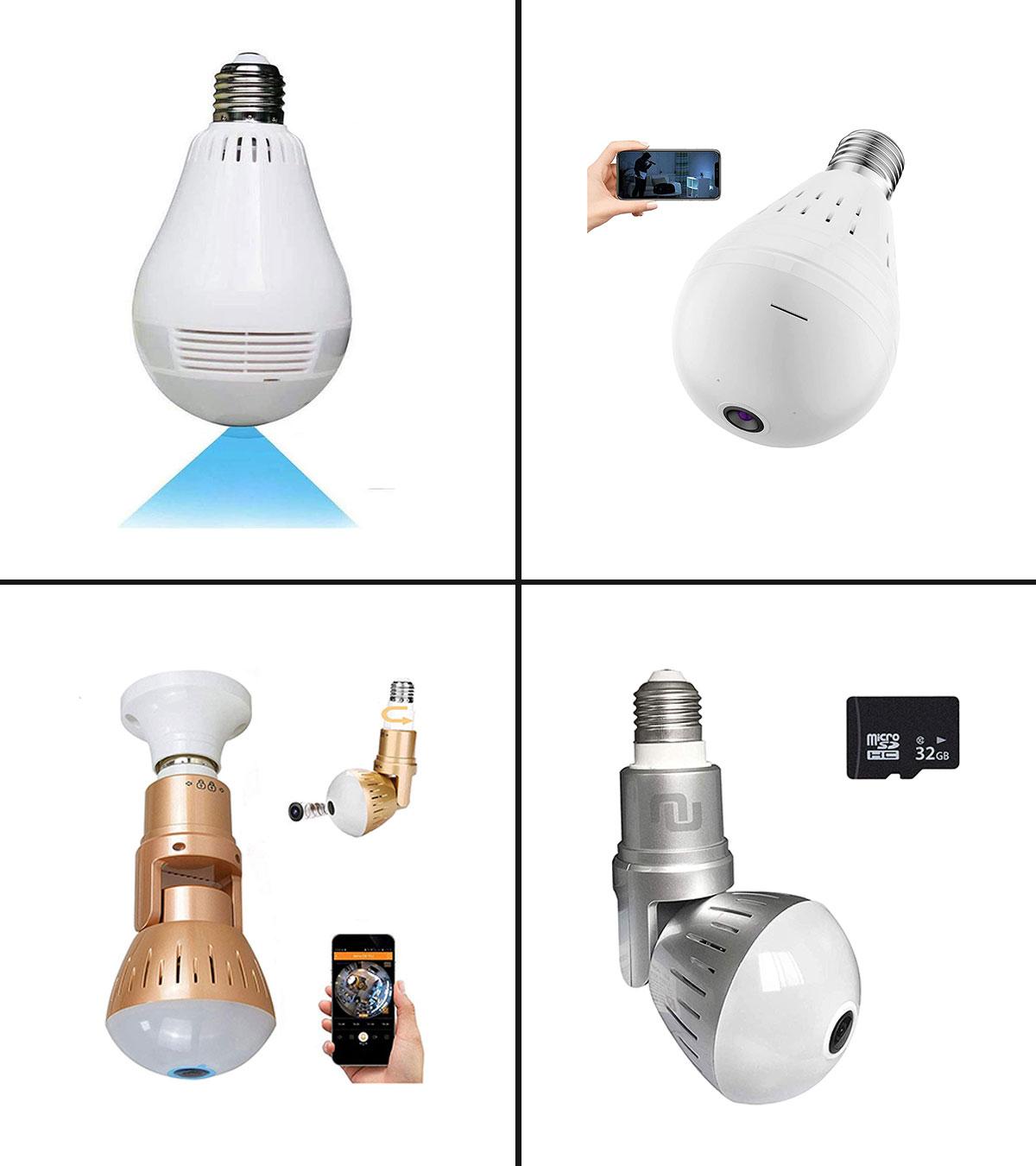 Mp 1080p Smart Life Outdoor Bulb Lamp Camera Wifi Ip Ptz Ir Night Vision  Home Security Auto Tracking Video Surveillance