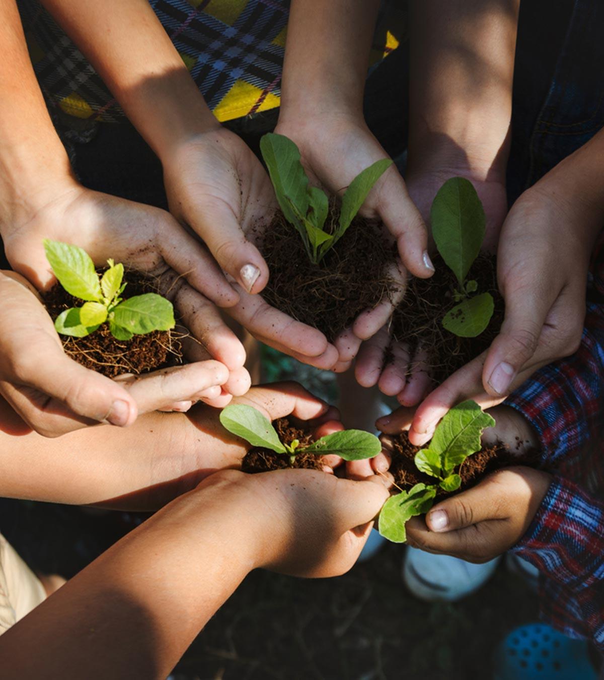 Kids Doing Earth Day Activity