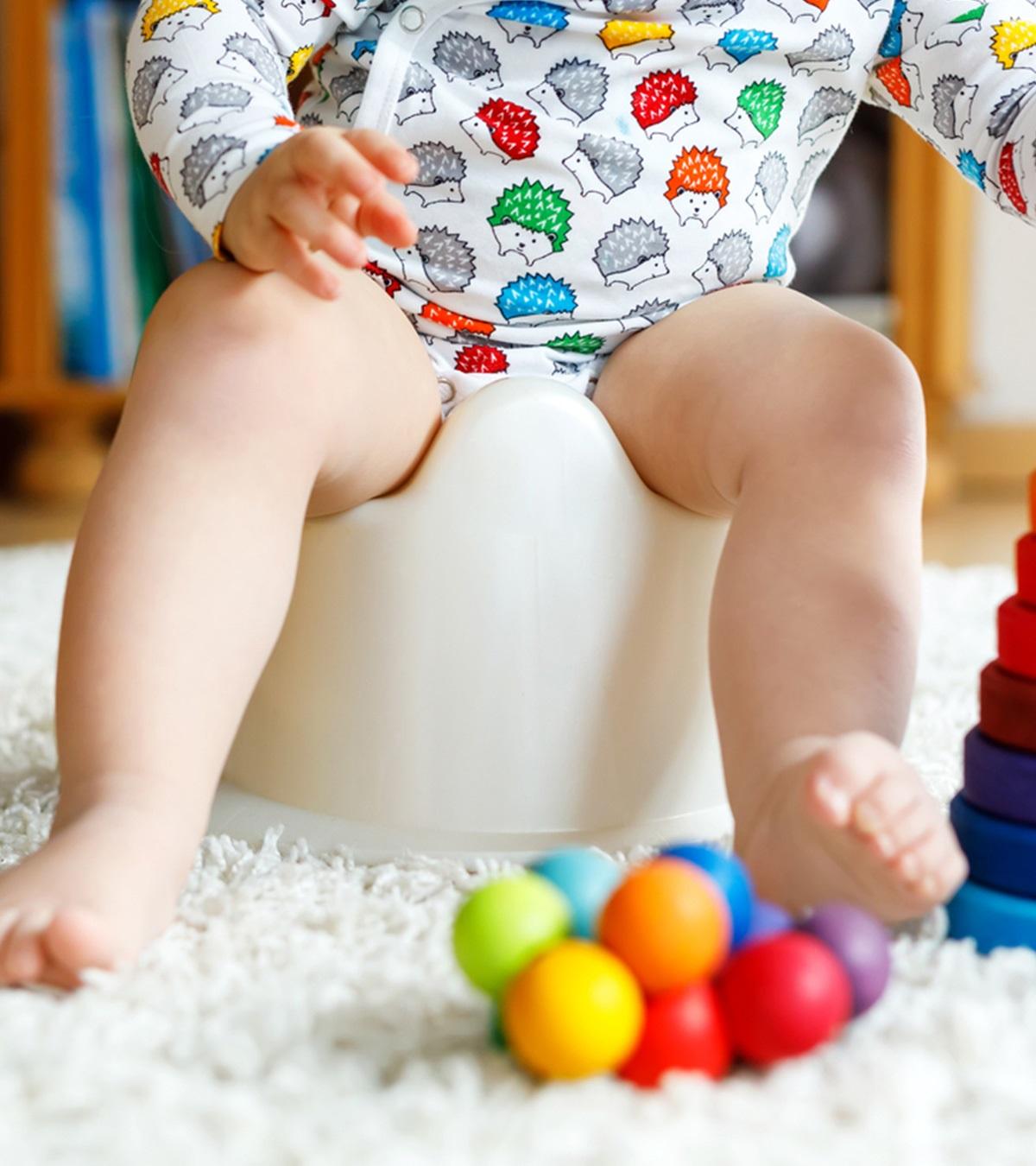 Toddler With Potty Training Items, Highlighting Potty Training Game