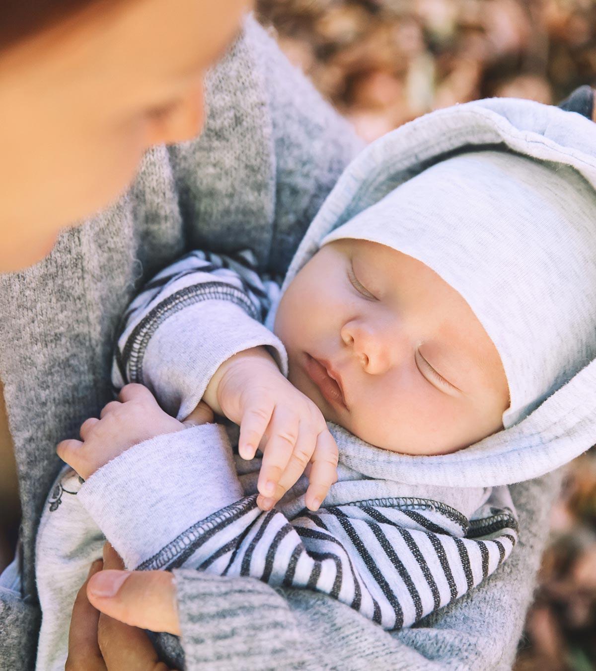Mother Holding Newborn Outside