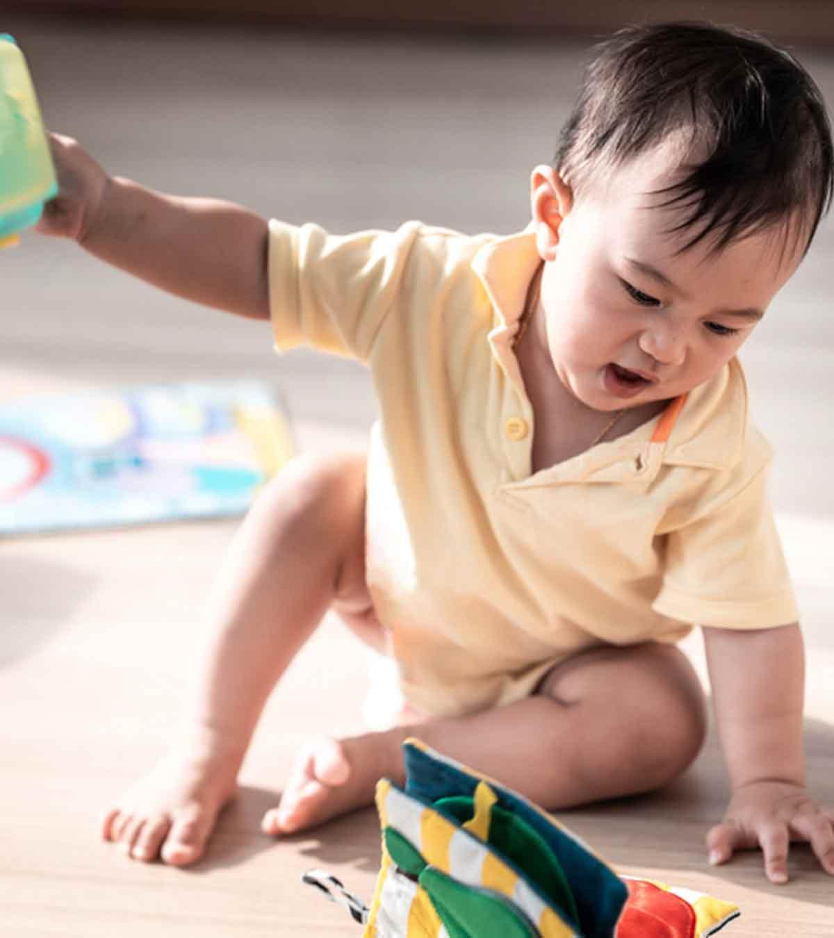 Toddler Throwing A Toy Across The Room