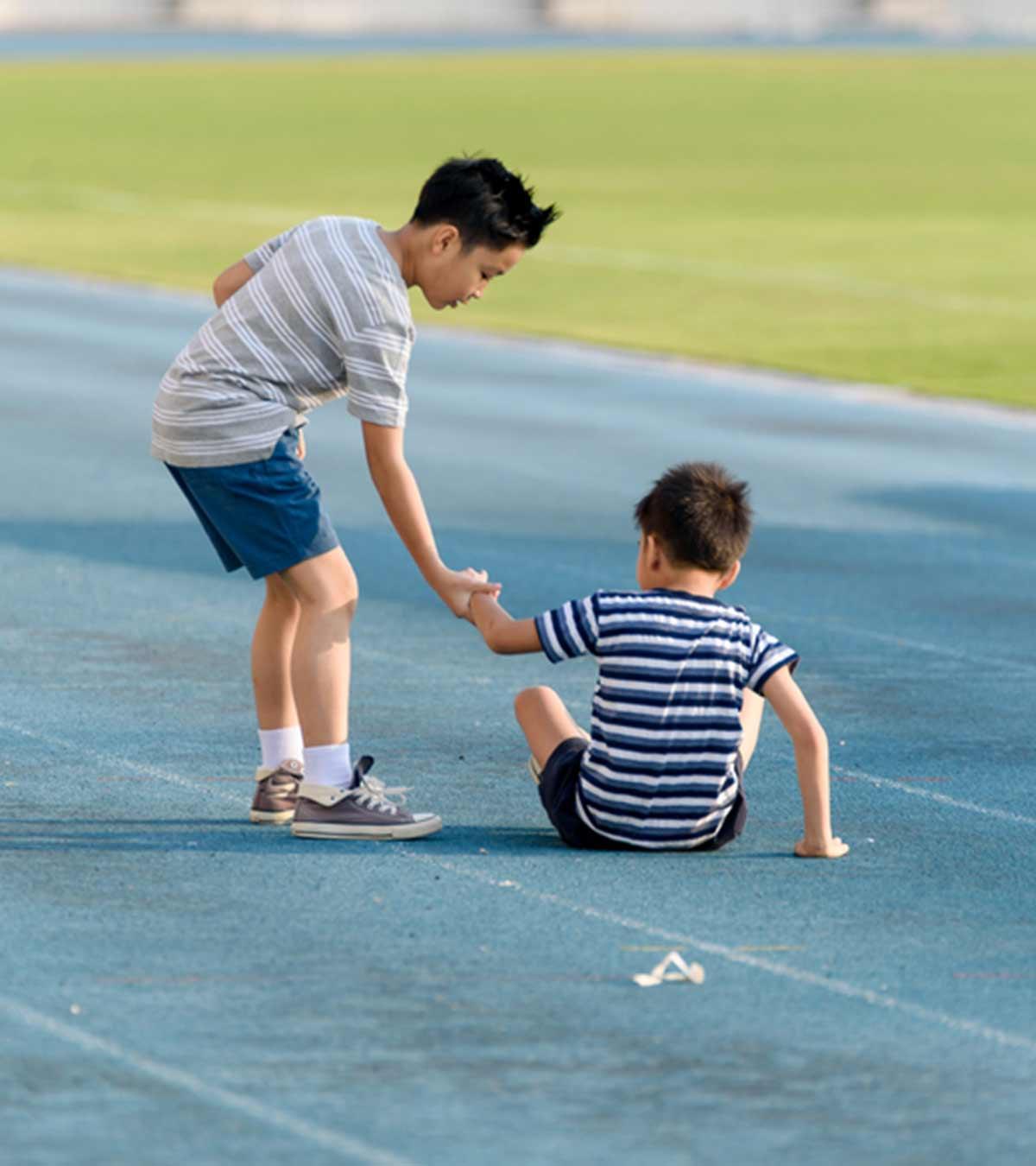 A Boy Helping His Friend