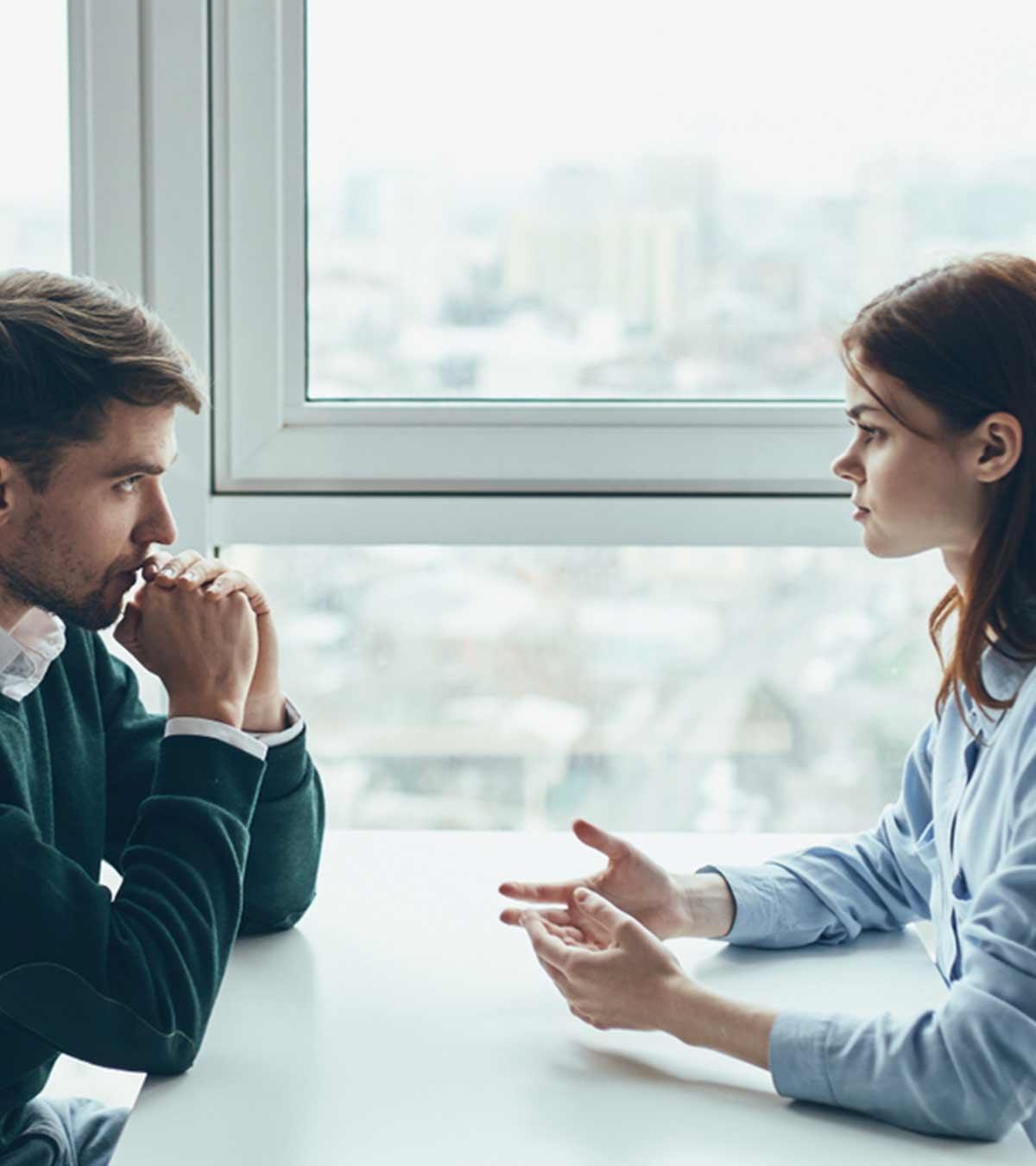 Men Playing Mind Game With Woman