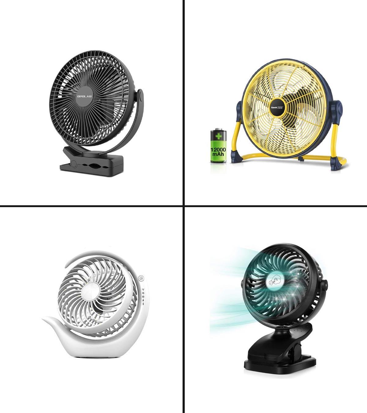 Rechargeable Camping Fan with Led Light – Only Outlet