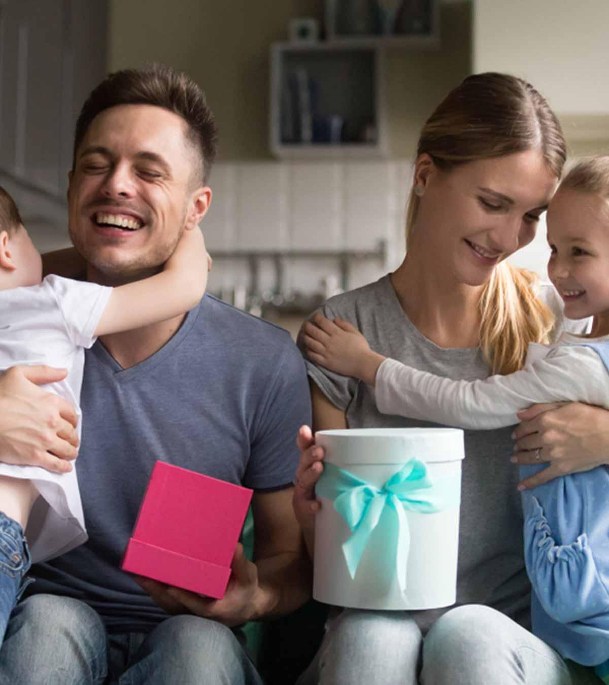 A Couple Celebrating Anniversary With Kids