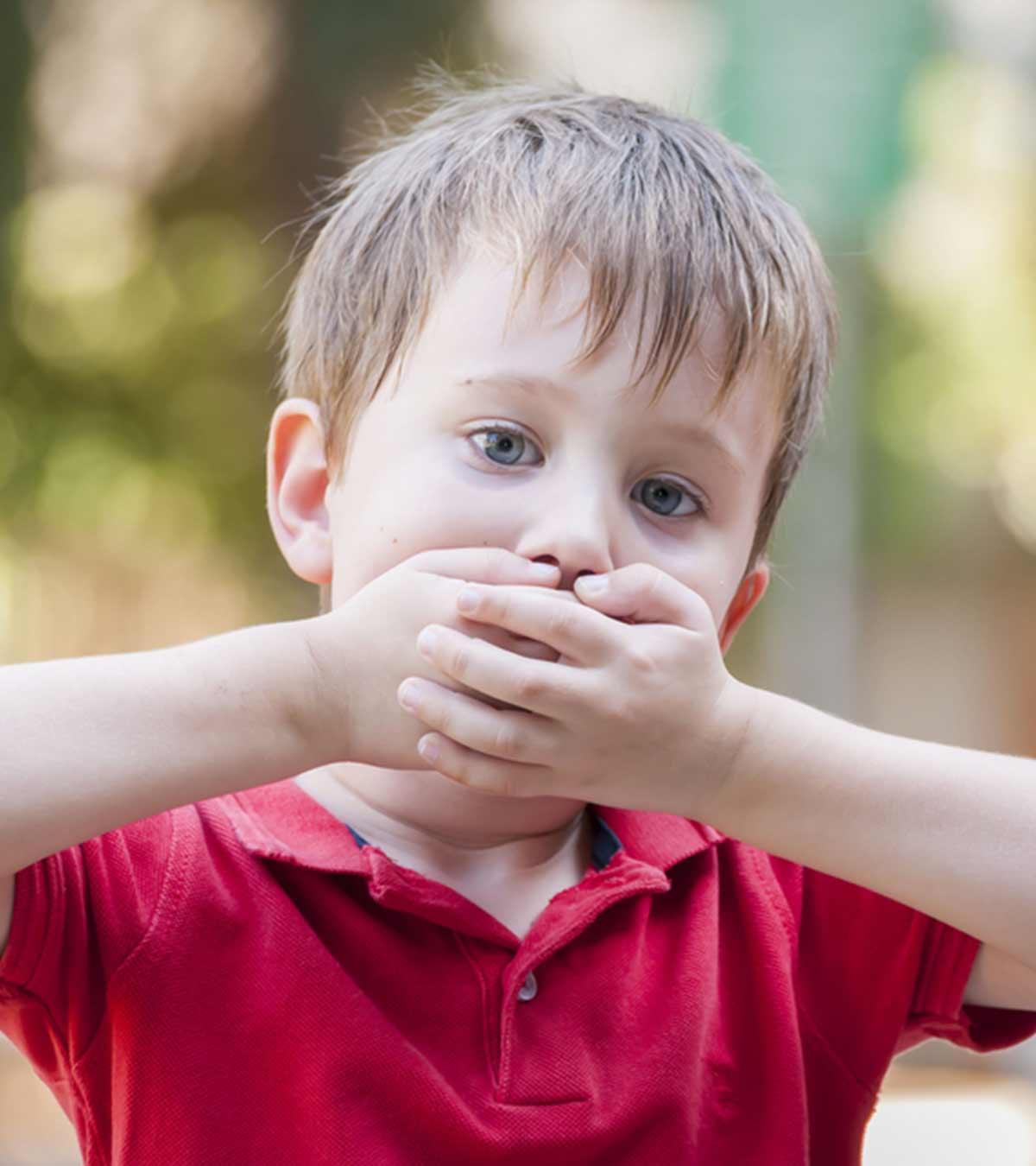 A kid suffering from hiccups
