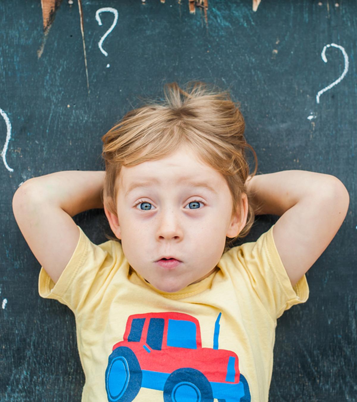 A kid is waiting to answer a get-to-know-you question
