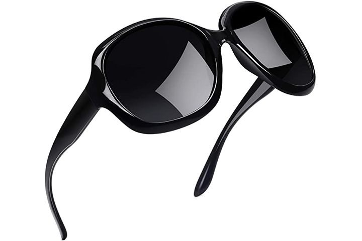 ShadyVEU Super Dark Black Lens Flat Top Square Oversize Migraine Shades  Blackout Glasses Retro Sunglasses