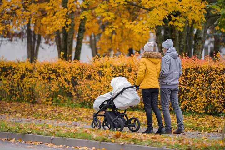 Making them look at trees, outdoor activities for babies
