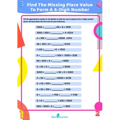 Place Value Worksheet: Find The Missing Place Value