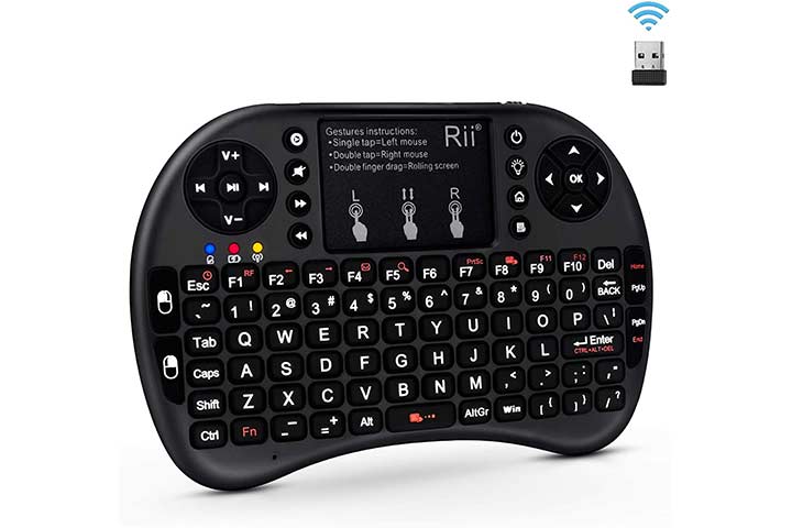 Rii 2.4GHz Mini Wireless Keyboard with Touchpad