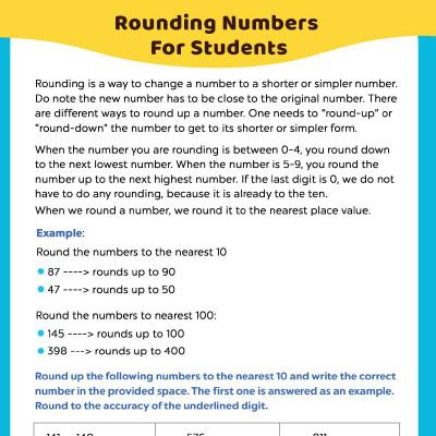 Rounding Number Worksheets: Understanding The Basics