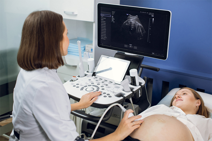 Ultrasound helps to check the well being of the baby.