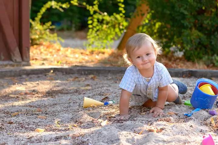 Visiting a playground, outdoor activities for babies