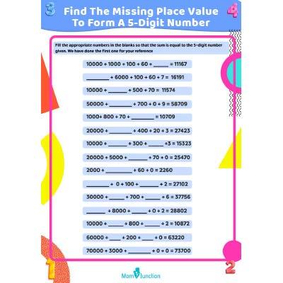 Place Value Worksheet: Fill The Blanks To Form The Number