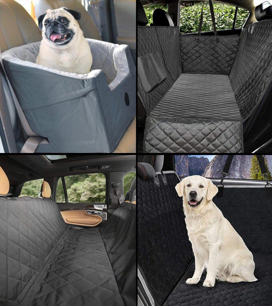 4-in-1 Convertible Dog Car Seat Cover 100% Waterproof Dog Seat