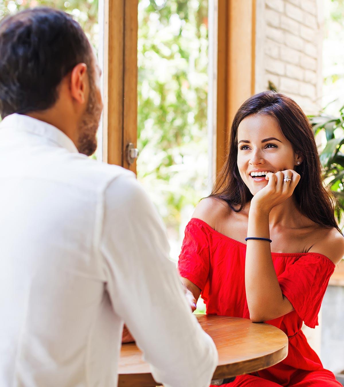 A girl is asking a guy out