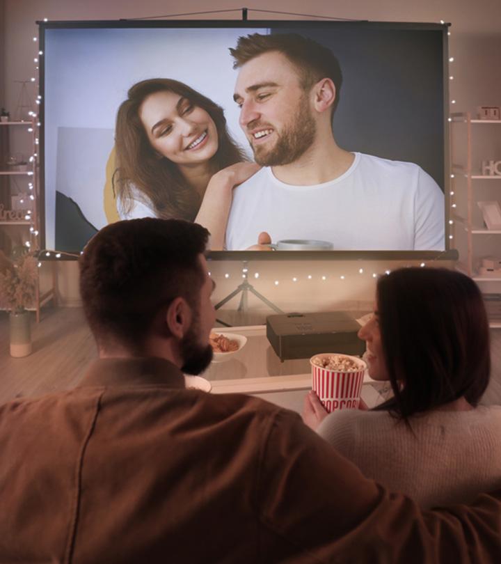 Couple Watching Movie While Dating