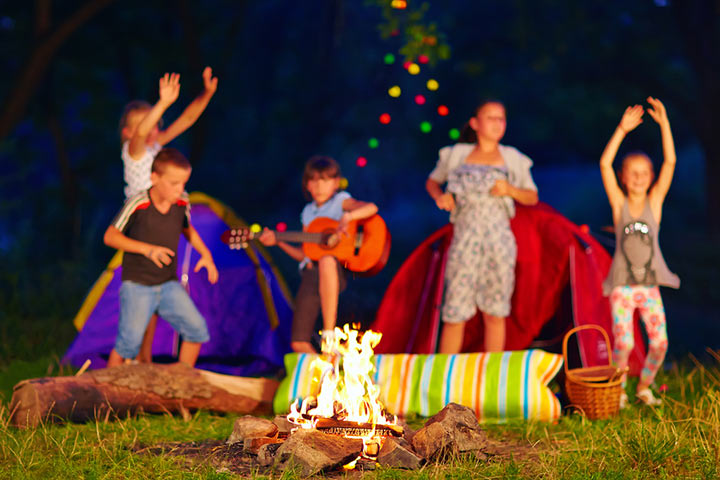 Dance-off, toddler camping activity