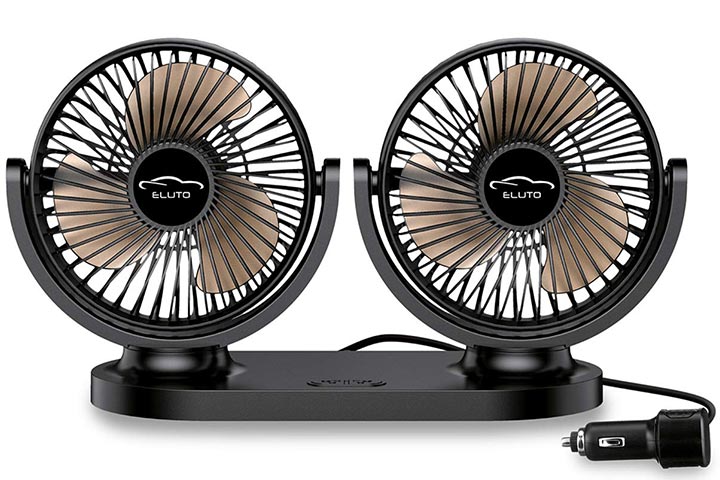 Electric Car Fans Dual Heads 2 Speed Cooling Fan Fit for Car