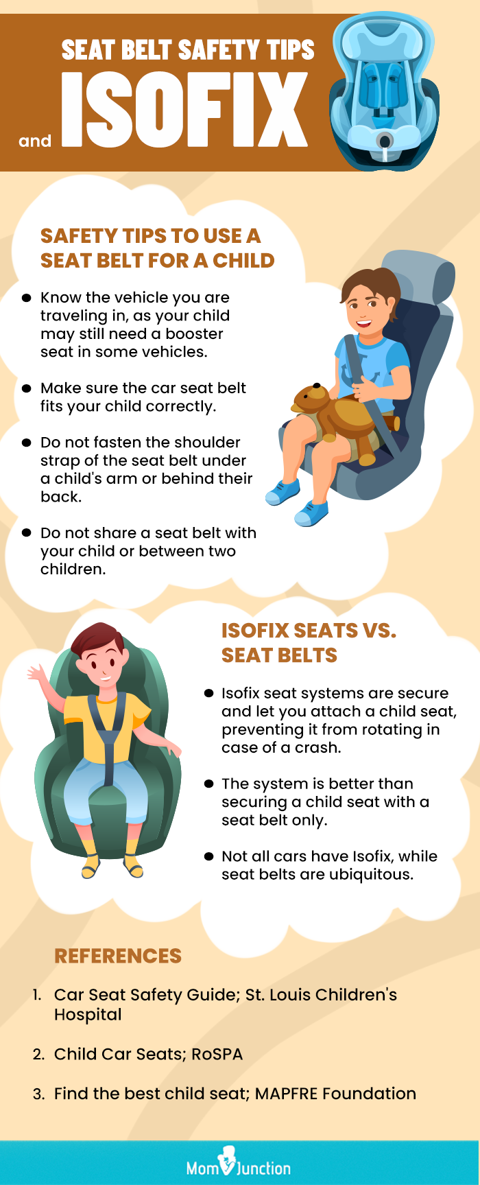 seat belt safety tips and isofix (infographic)