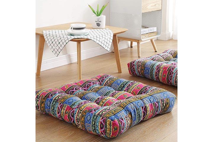 Floor pillows with removable sale covers