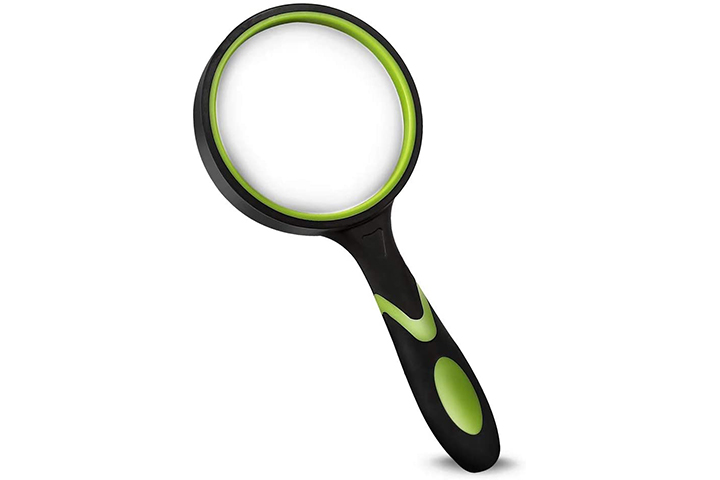 Magnifying Glass 30X, Large Magnifier with Light, LED  Illuminated & Handheld, Premium High Power Magnify Glass for Reading Books,  Seniors, Macular Degeneration, Stamps : Health & Household