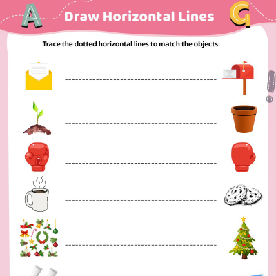 Tracing Worksheets: Trace The Horizontal Lines