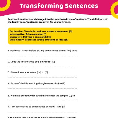 Changing Sentence Types
