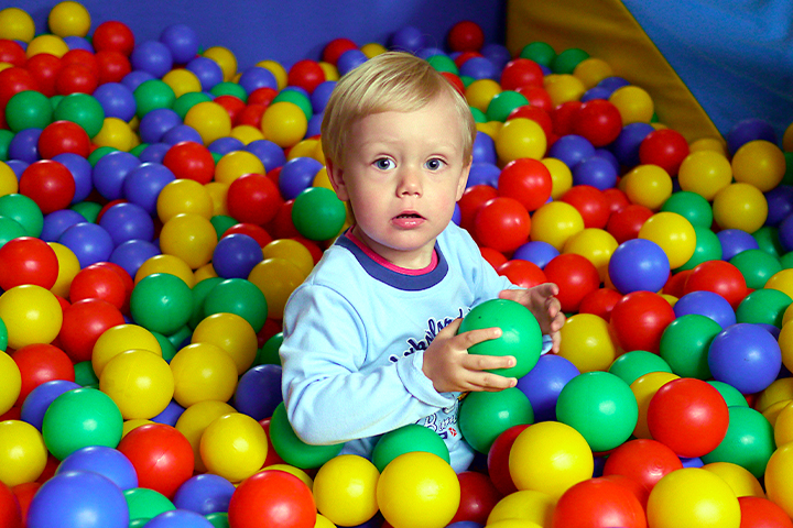 Multicolor ball activities for 2 year old